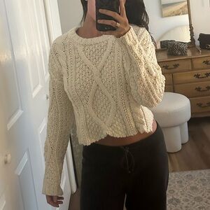 Free People Cableknit Sweater